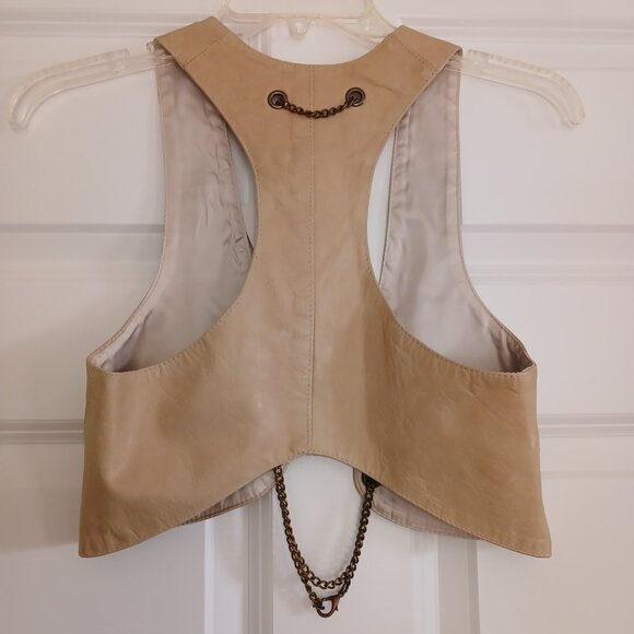 Rare Society for Rational Dress LA SFRD Leather Harness Vest Chain Closure M - Picture 7 of 8